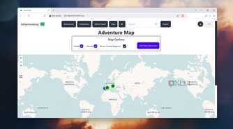 Checking the Map in AdventureLog