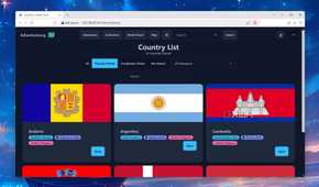The Country List in AdventureLog