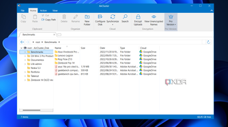 the aircluster app showing google drive files