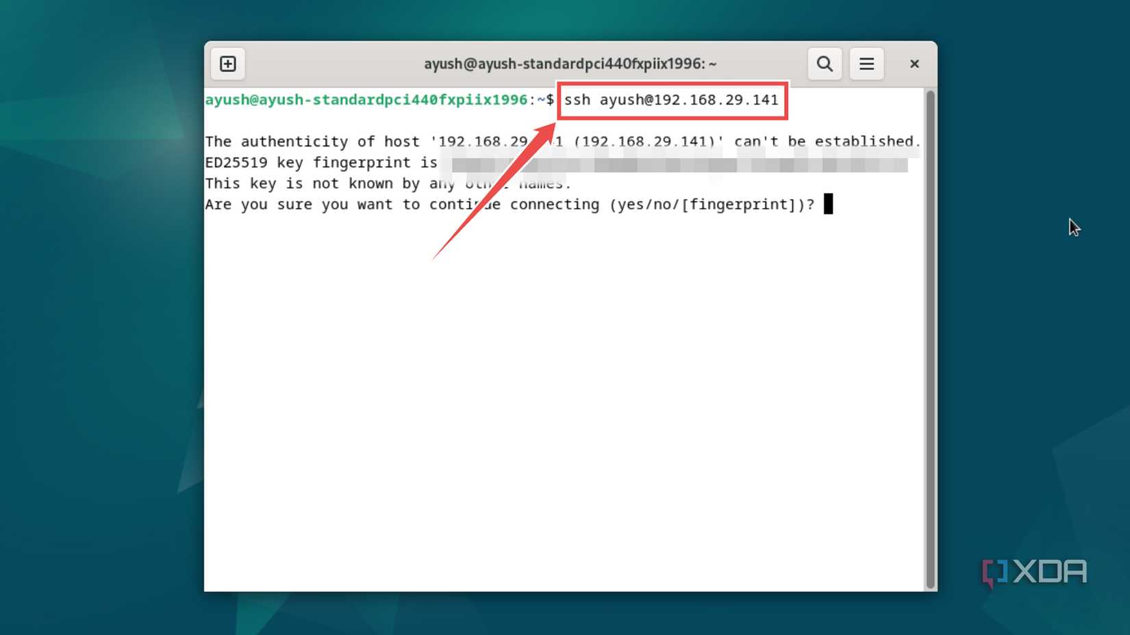 Attempting to SSH into a remote machine