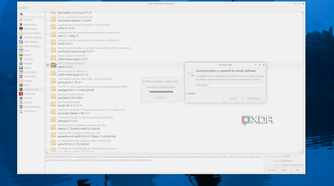 The authentification window requiring a password in Add/Remove software