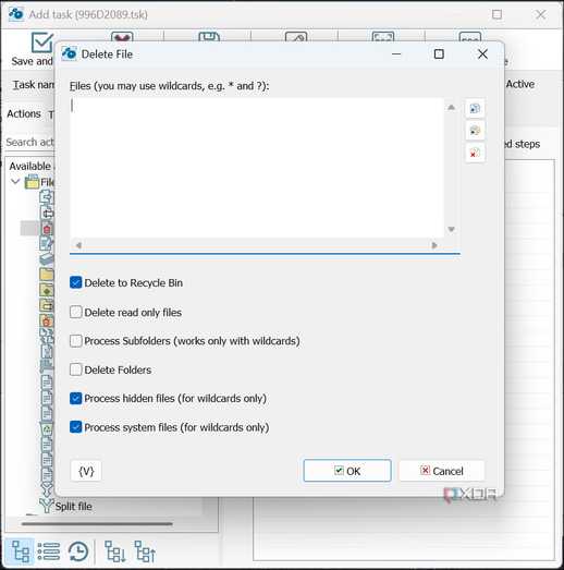 Automate file deletion