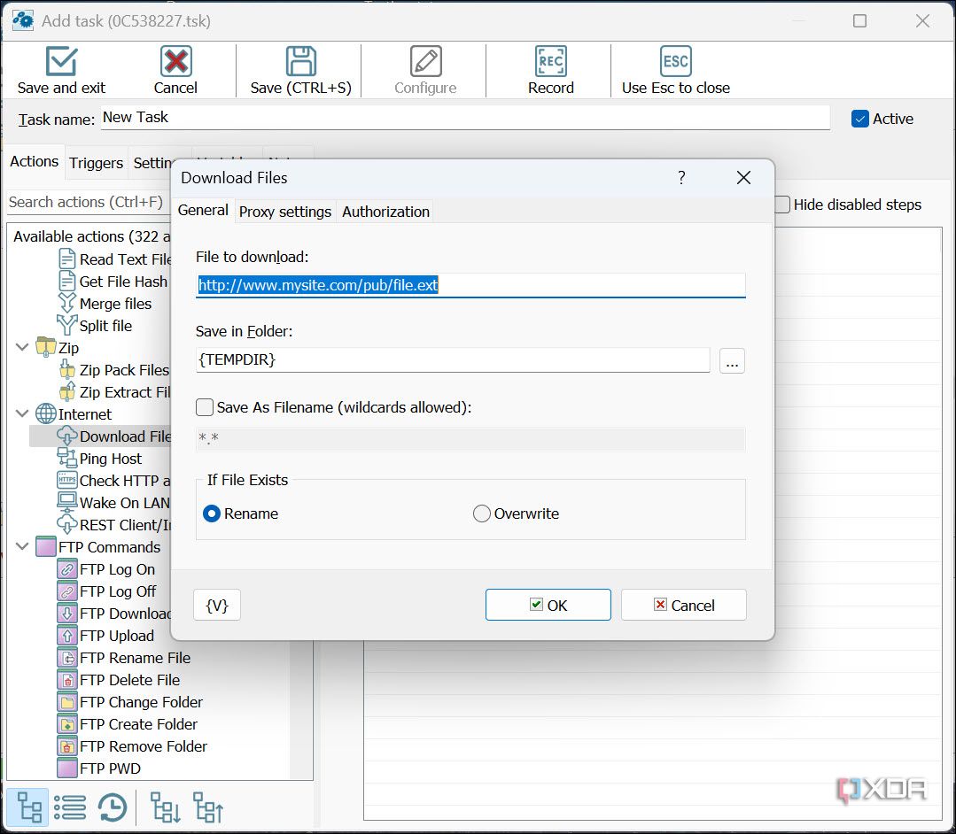 Automate file downloading