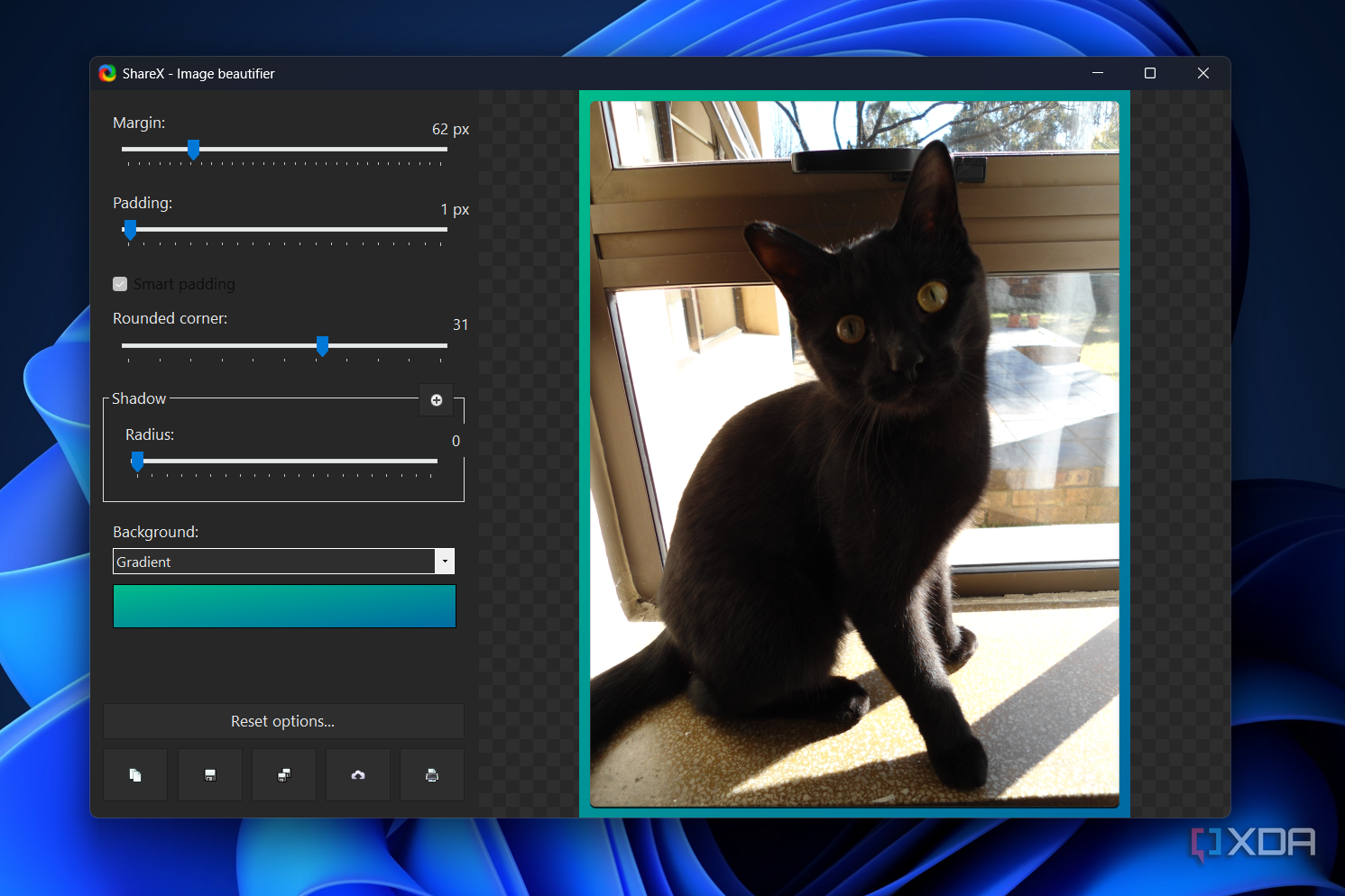 beautifying effects in sharex