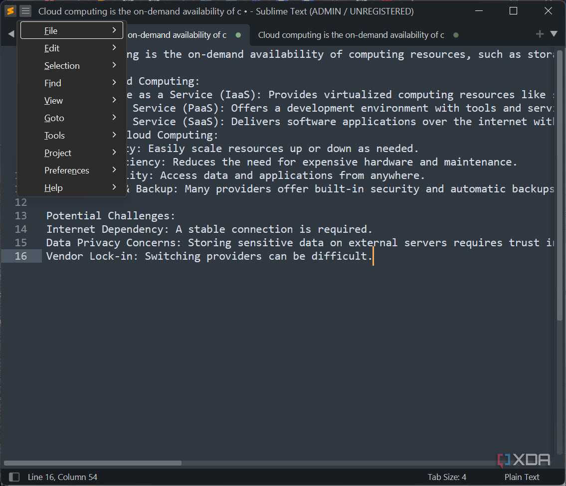 Changed theme Sublime Text