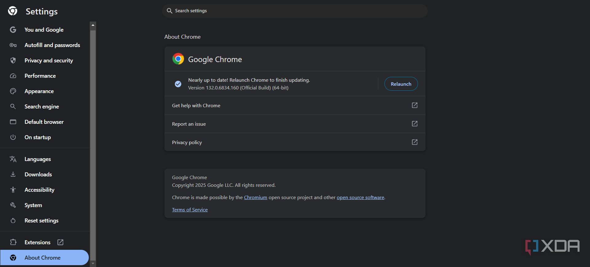 Updating Google Chrome