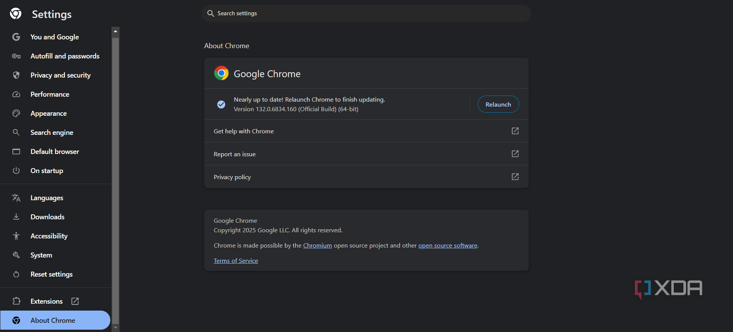 Updating Google Chrome