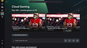 Xbox app on Windows 11 showing cloud-supported games