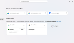 a completed google drive import on onedrive