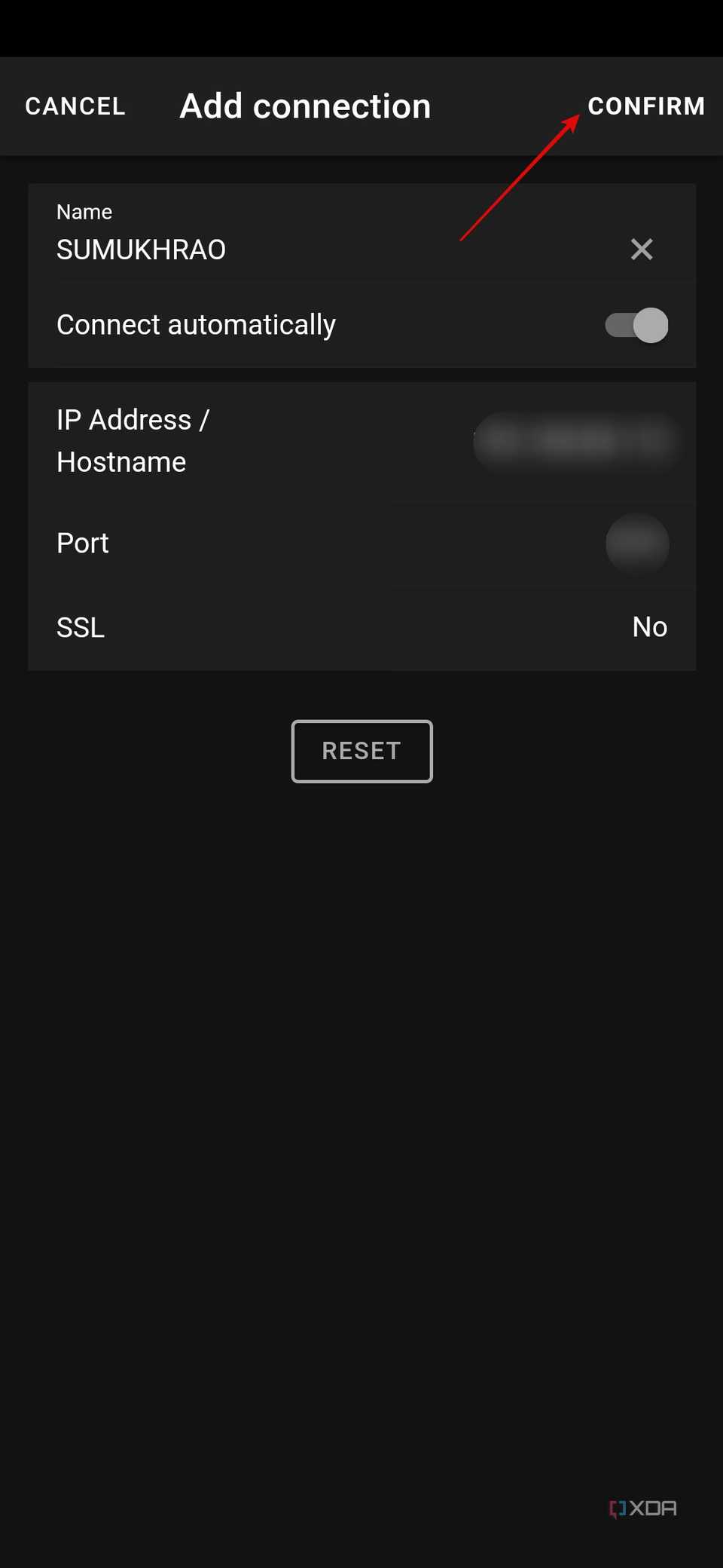 Confirm connection on Macro Deck