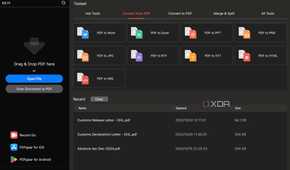 Convert PDF options