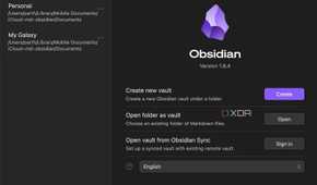 creating a new vault in obsidian