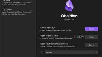 creating a new vault in obsidian