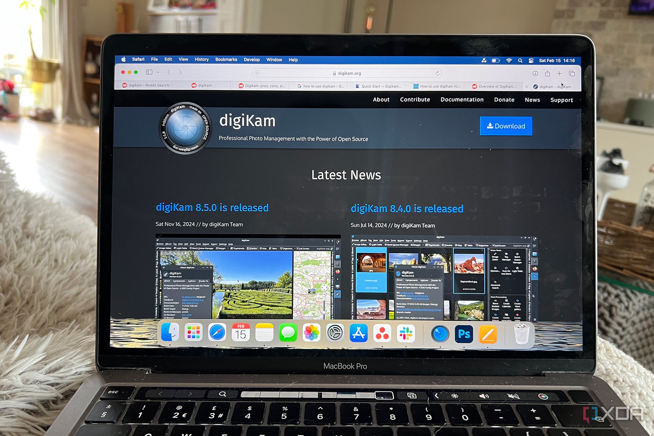 DigiKam Navigator on MacBook
