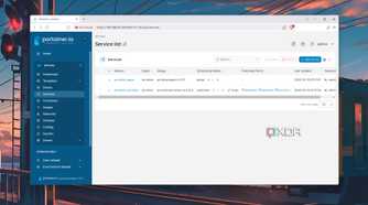 Accessing the Service list of a Docker Swarm setup in Portainer