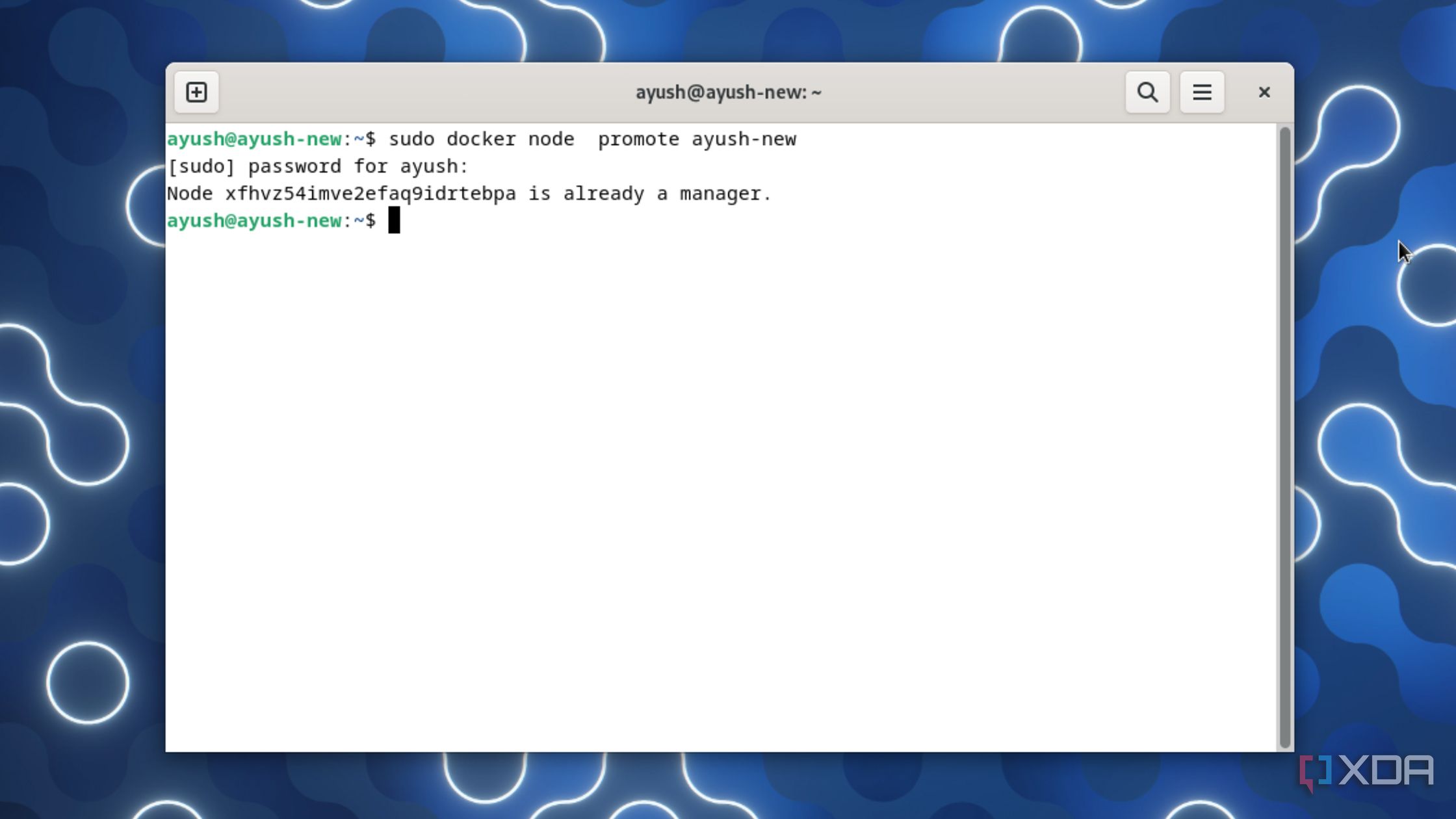 Promoting a node to a manager in Docker Swarm