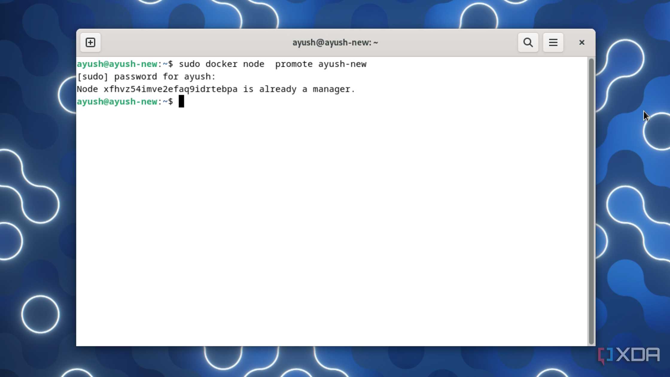 Promoting a node to a manager in Docker Swarm