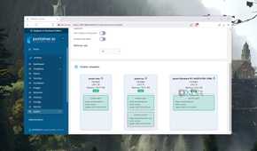 The Portainer web UI displaying a Docker Swarm environment