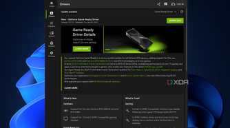 a driver update in the nvidia app
