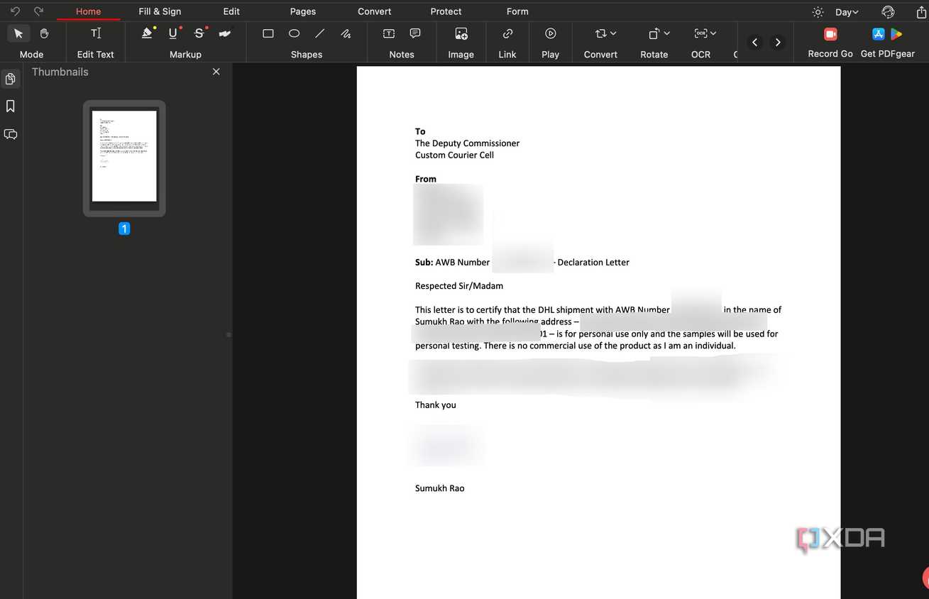 Edit PDF text on PDFgear