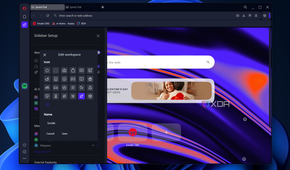 editing a workspace in opera