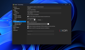 editing file naming settings in sharex
