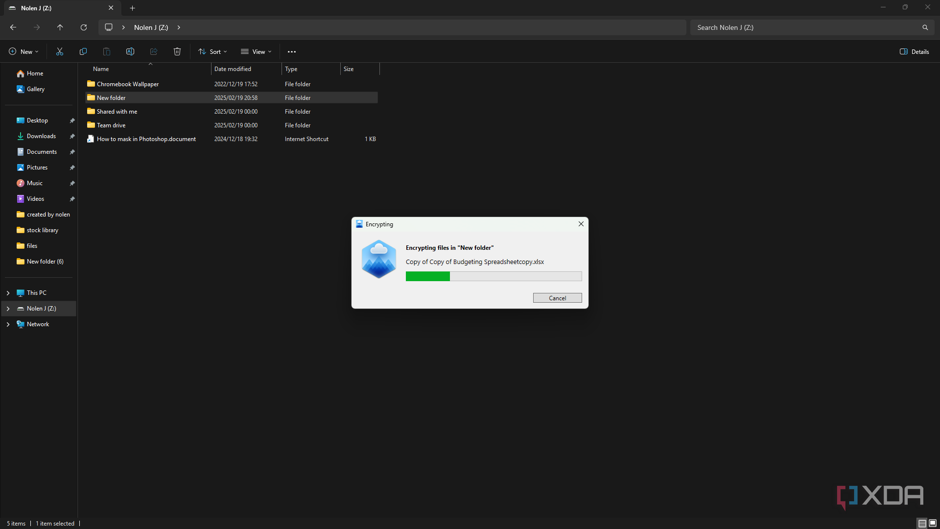 Encrypting using CloudMounter