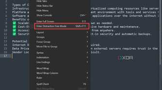 Enter Distracton free mode Sublime Text