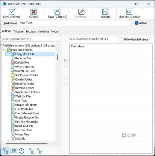 File Management through RoboTask