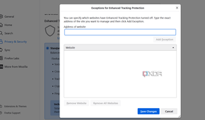 Firefox shield exception setting