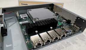 firewalla gold pro with the cover off