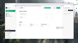 The Raw Data Tables section on Grist's web UI