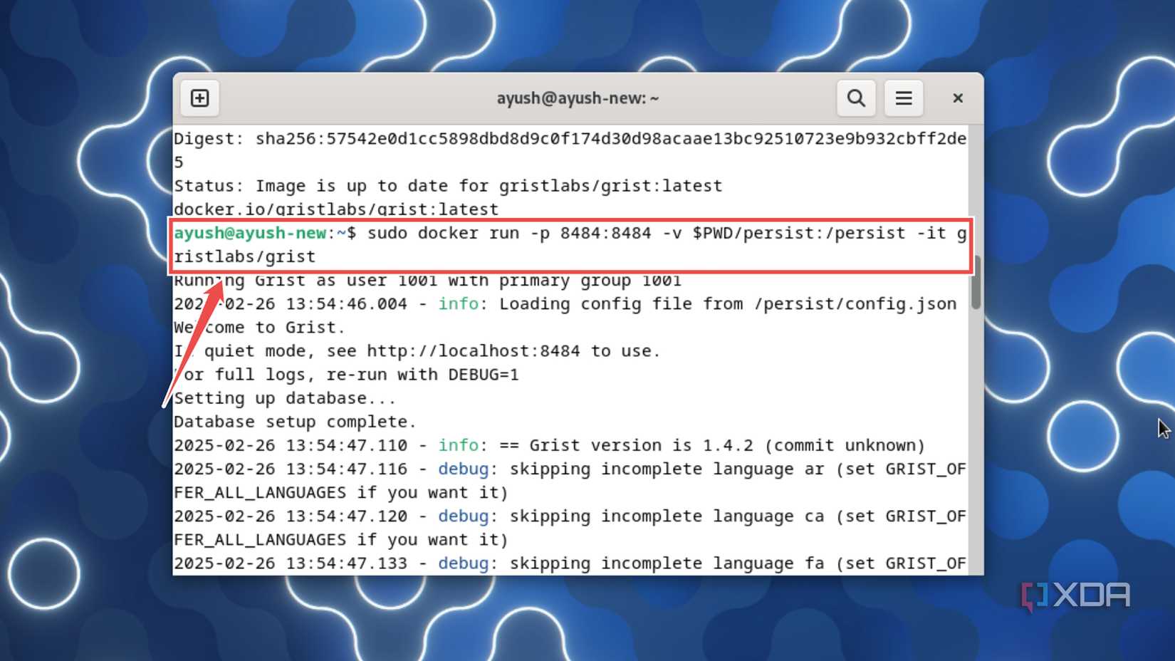 Running a Grist container in Docker