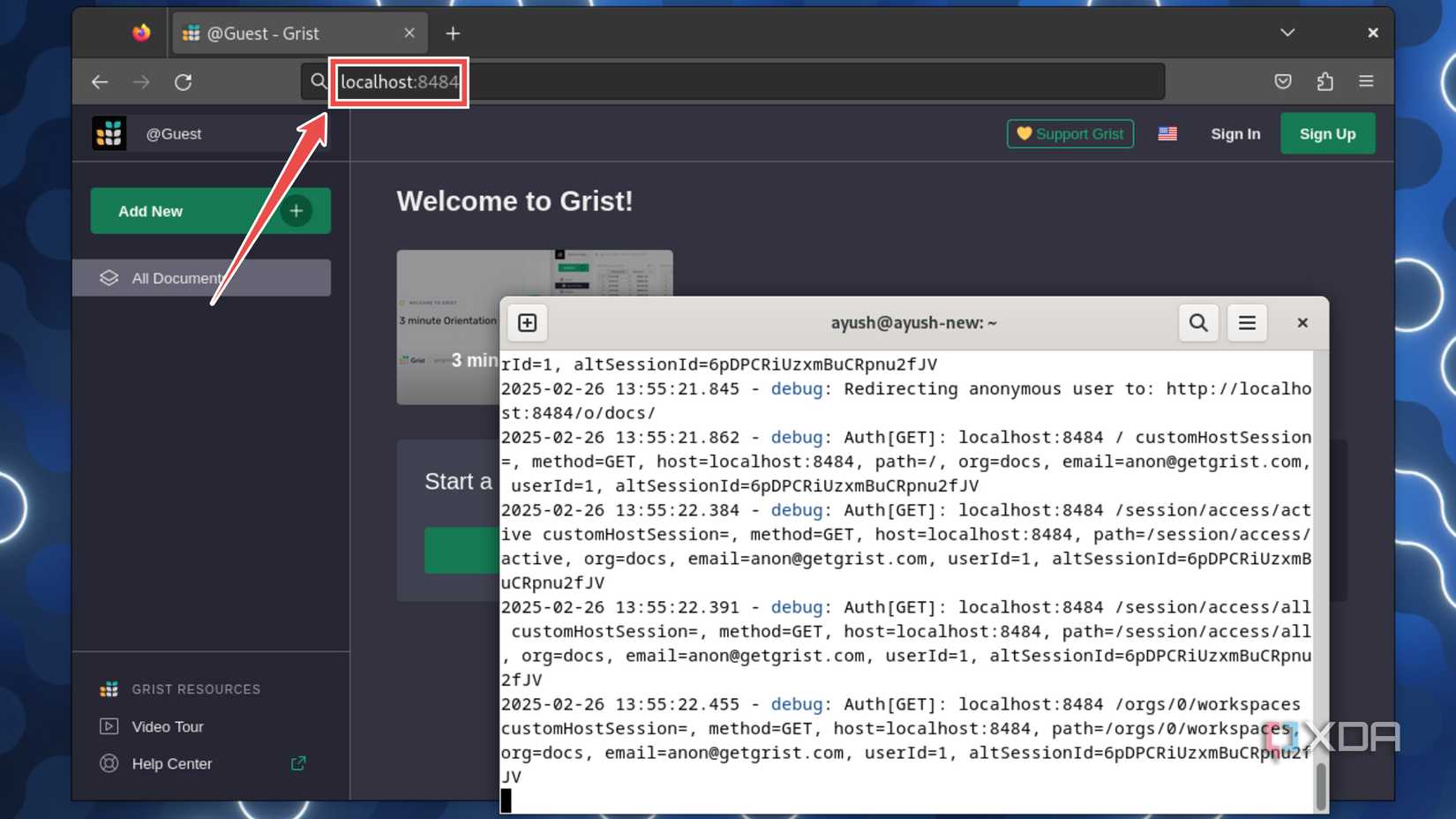 Accessing the Grist UI