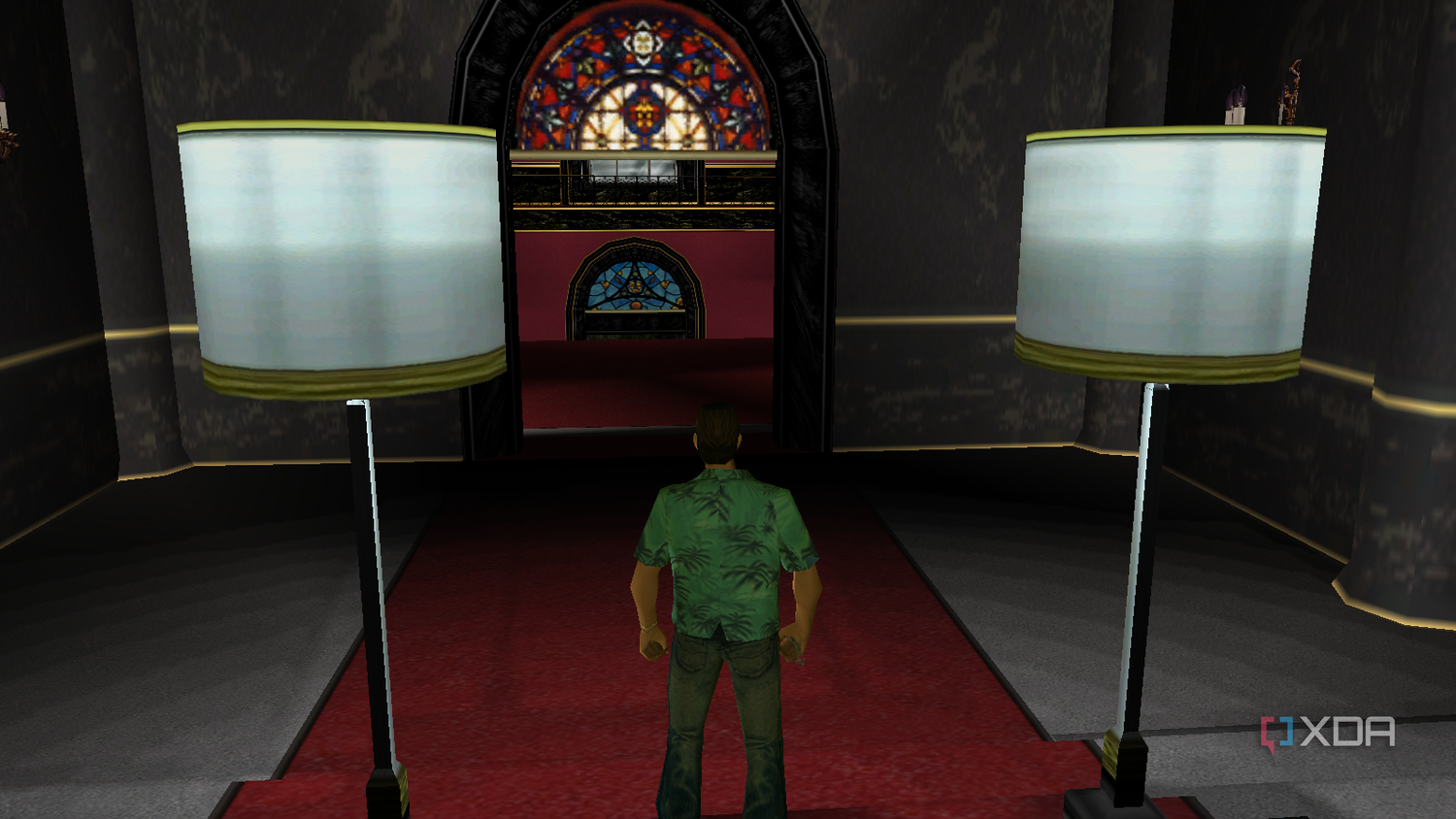 Tommy in the main room of his mansion in Starfish Island