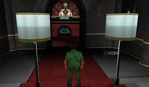Tommy in the main room of his mansion in Starfish Island