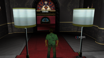 Tommy in the main room of his mansion in Starfish Island