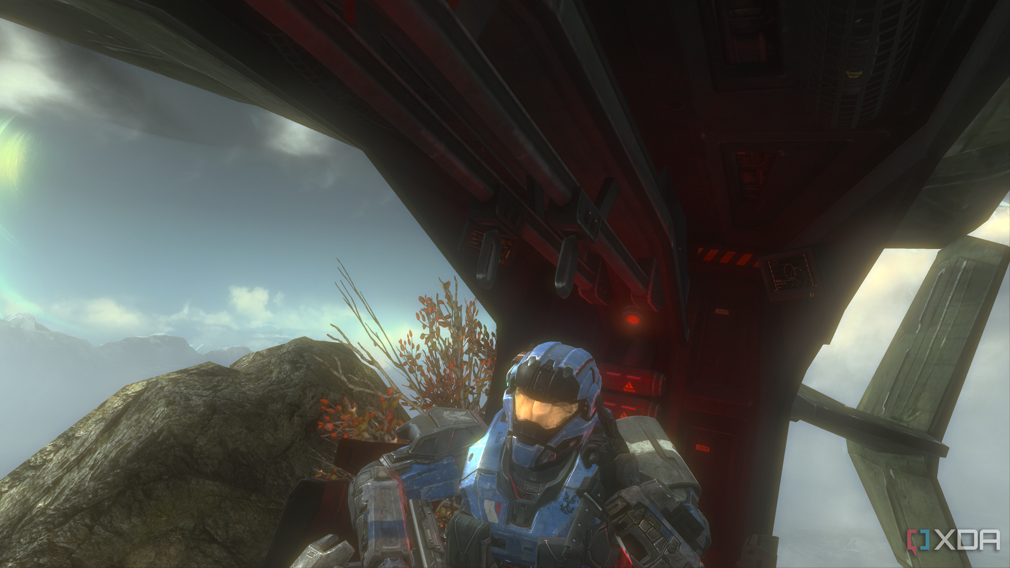 Screenshot of main character in Halo: Reach