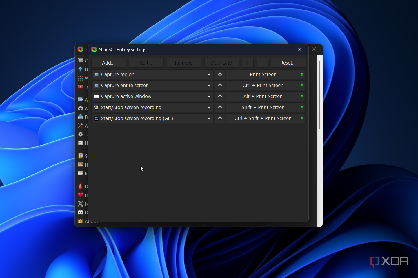hotkey settings in sharex