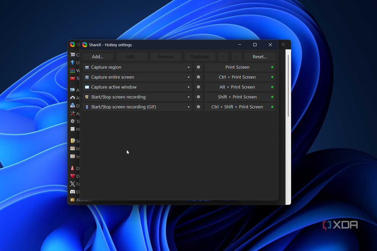 hotkey settings in sharex