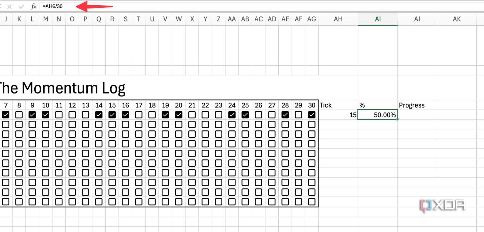 I built a habit tracker in Excel that actually works