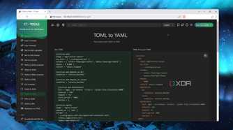 The TOML to YAML utility in IT-Tools