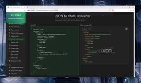 The JSON to YAML utility in IT-Tools