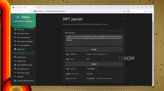 The JWT parser in IT Tools