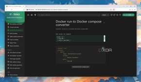 The Docker run to Docker compose converter utility in IT-Tools