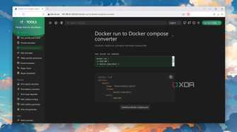 The Docker run to Docker compose converter utility in IT-Tools