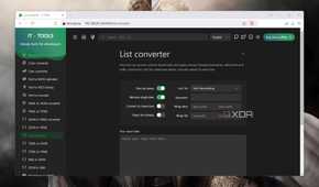The List converter in IT Tools