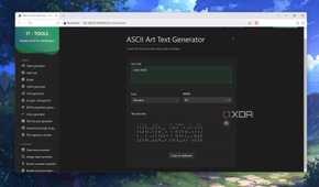 The ASCII Art Generator utility in IT-Tools