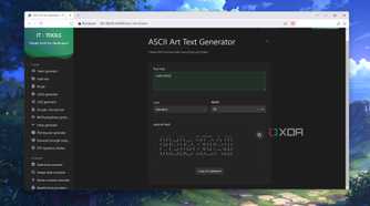 The ASCII Art Generator utility in IT-Tools