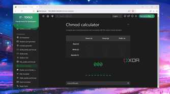 The Chmod converter in IT Tools